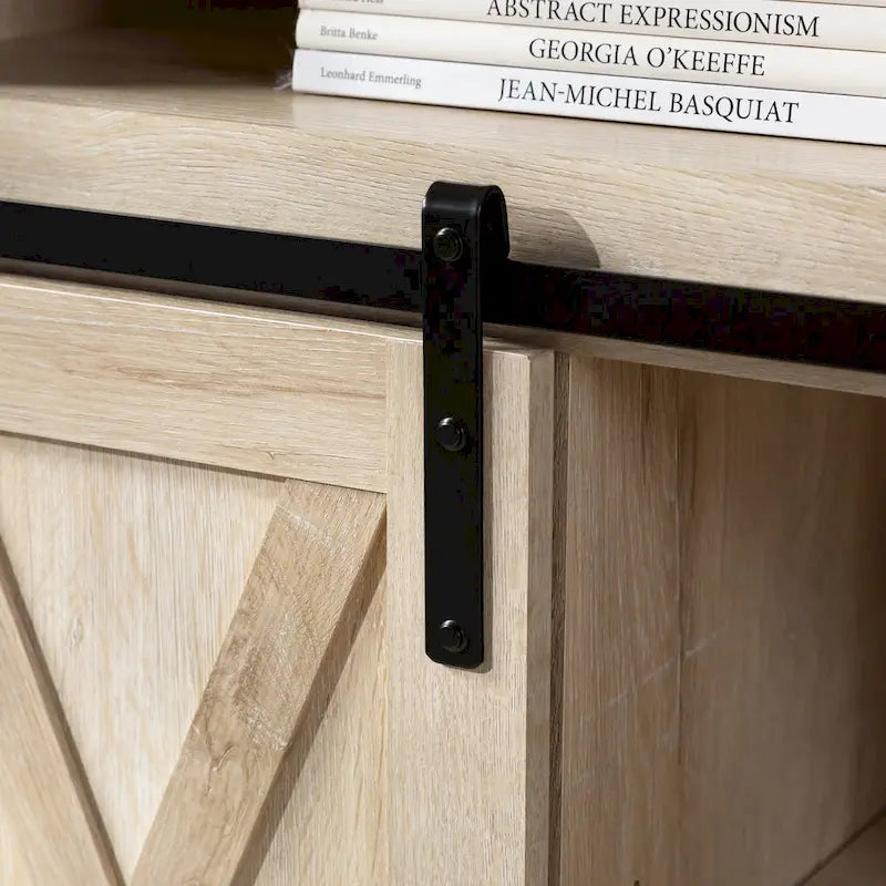 Meuble TV Middlebrook Highboy de 52 pouces avec portes coulissantes de style grange