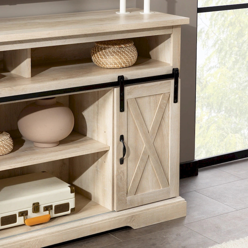 Meuble TV Middlebrook Highboy de 52 pouces avec portes coulissantes de style grange