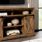 Meuble TV Middlebrook Highboy de 52 pouces avec portes coulissantes de style grange
