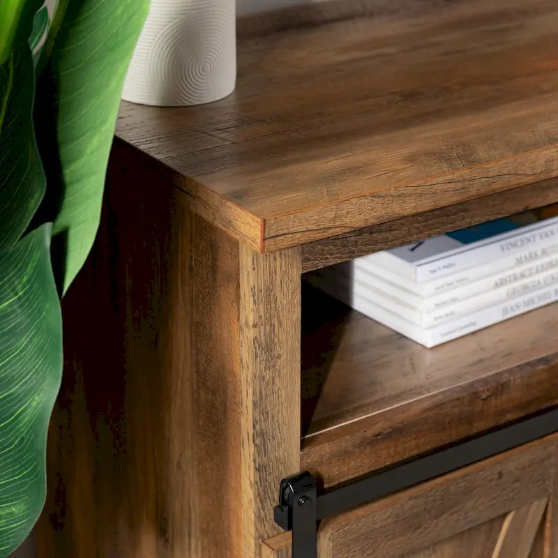 Meuble TV Middlebrook Highboy de 52 pouces avec portes coulissantes de style grange