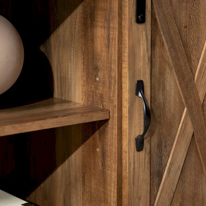 Meuble TV Middlebrook Highboy de 52 pouces avec portes coulissantes de style grange