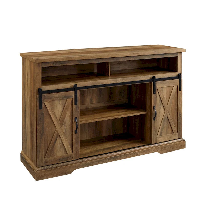 Meuble TV Middlebrook Highboy de 52 pouces avec portes coulissantes de style grange