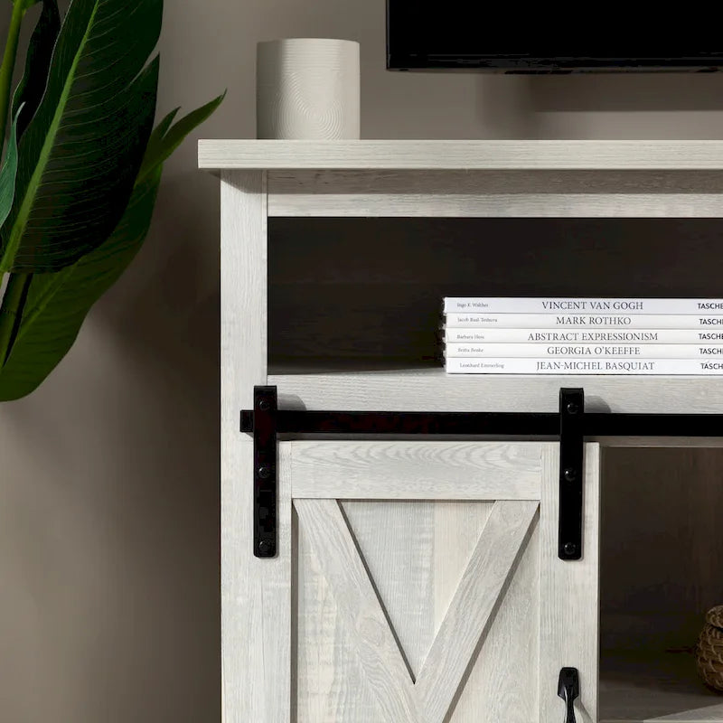 Meuble TV Middlebrook Highboy de 52 pouces avec portes coulissantes de style grange