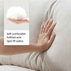 Canapé d'angle en polyester avec 2 coussins offerts et pouf convertible