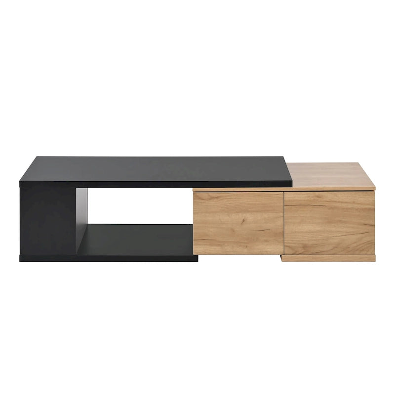 Table basse multifonctionnelle avec rangement dissimulé et 2 tiroirs