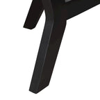 Table basse ronde de style campagnard en bois avec 4 pieds en bois massif