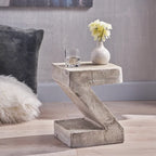 Table d'appoint moderne en béton gris clair au design sculptural
