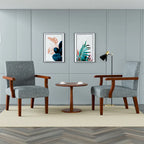 Grey 18.7 Arm Chairs with Round Table (Set of 2)