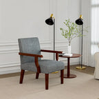 Fauteuils gris 18,7 avec table ronde (lot de 2)