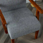 Fauteuils gris 18,7 avec table ronde (lot de 2)