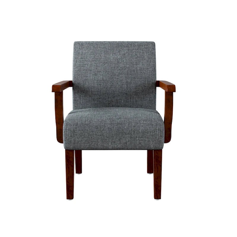 Fauteuils gris 18,7 avec table ronde (lot de 2)