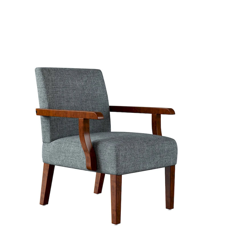 Fauteuils gris 18,7 avec table ronde (lot de 2)