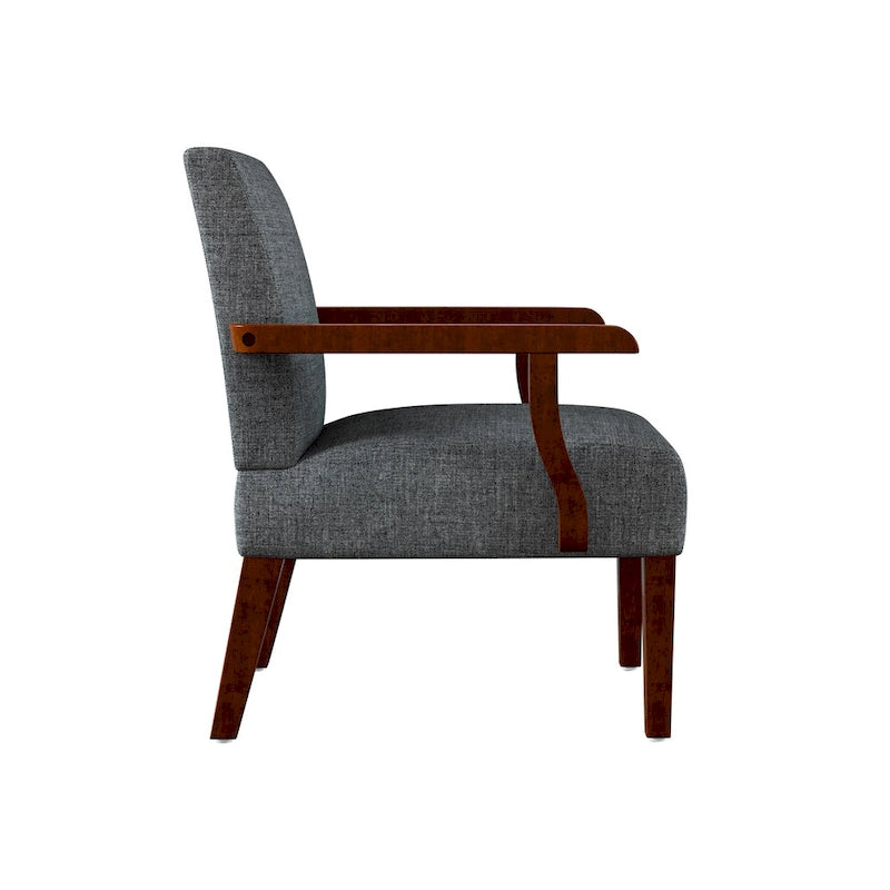 Fauteuils gris 18,7 avec table ronde (lot de 2)