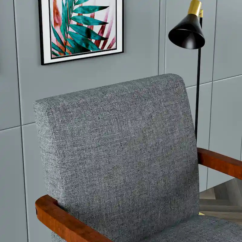 Fauteuils gris 18,7 avec table ronde (lot de 2)