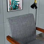 Fauteuils gris 18,7 avec table ronde (lot de 2)