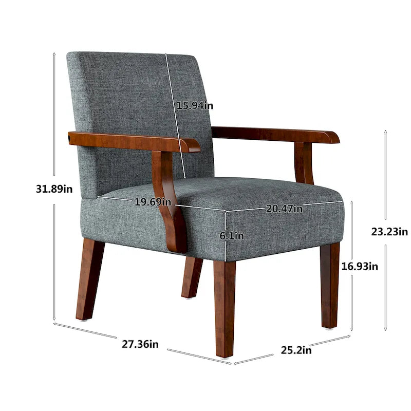 Fauteuils gris 18,7 avec table ronde (lot de 2)