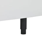 Meuble TV extensible blanc moderne avec 3 tiroirs et une étagère pour téléviseurs jusqu'à 80 pouces