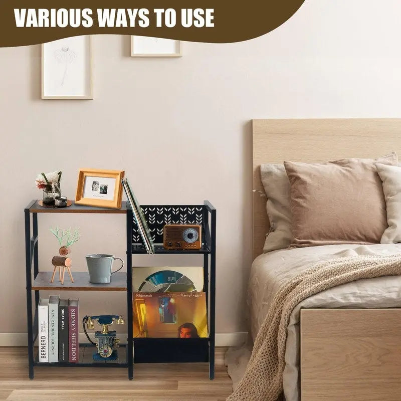 Présentoir à disques vinyles à 3 niveaux - 75,4 x 32 x 72,1 cm