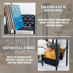 Présentoir à disques vinyles à 3 niveaux - 75,4 x 32 x 72,1 cm