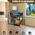 Présentoir à disques vinyles à 3 niveaux - 75,4 x 32 x 72,1 cm