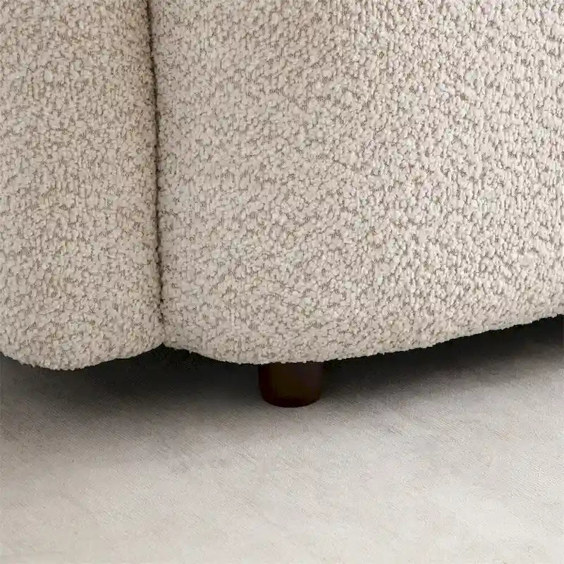 Canapé moderne 3 places confortable, recouvert de velours et avec pieds