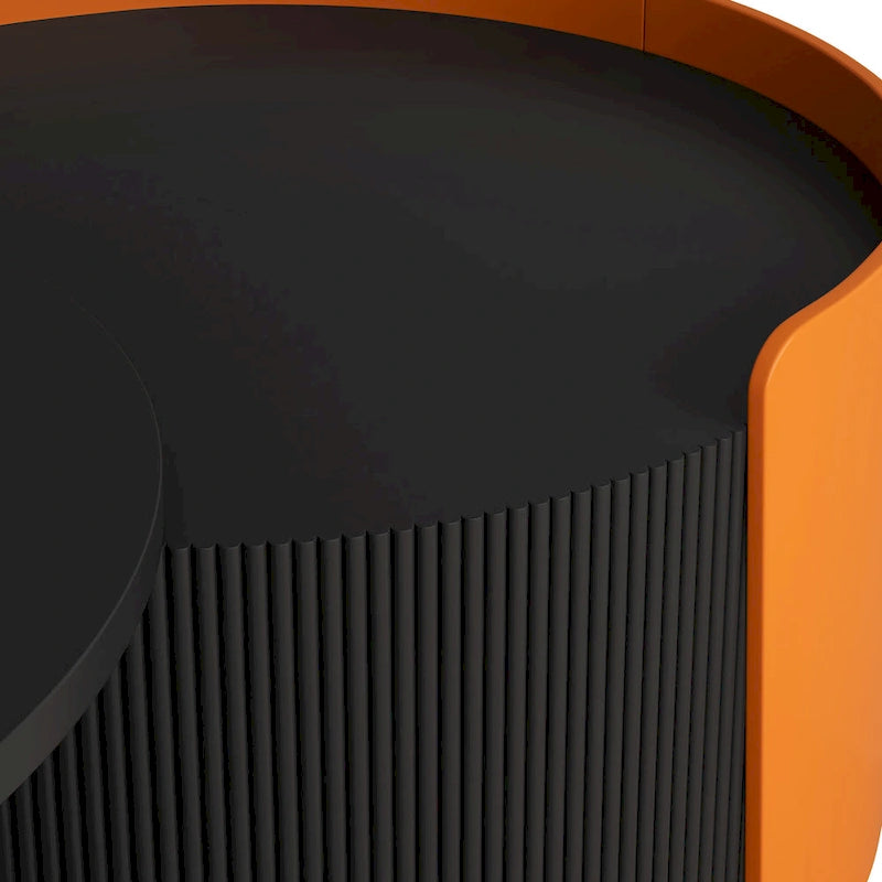 Tables basses gigognes, tables gigognes rondes et tables d'appoint pour petits espaces, tables d'appoint modernes avec plateau coulissant extensible