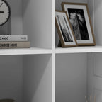 Armoire de rangement haute de 71 cm avec étagères amovibles, style moderne, avec portes à fermeture amortie, blanche