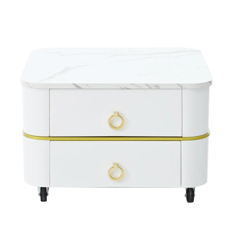 Table basse gigogne à roulettes