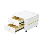 Table basse gigogne à roulettes