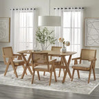 Lifestorey Baywood 5-Piece Solid Wood Armchair Dining Set
