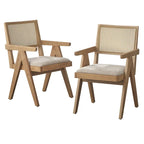 Ensemble de salle à manger 5 pièces en bois massif Lifestorey Baywood avec fauteuil