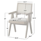 Ensemble de salle à manger 5 pièces en bois massif Lifestorey Baywood avec fauteuil