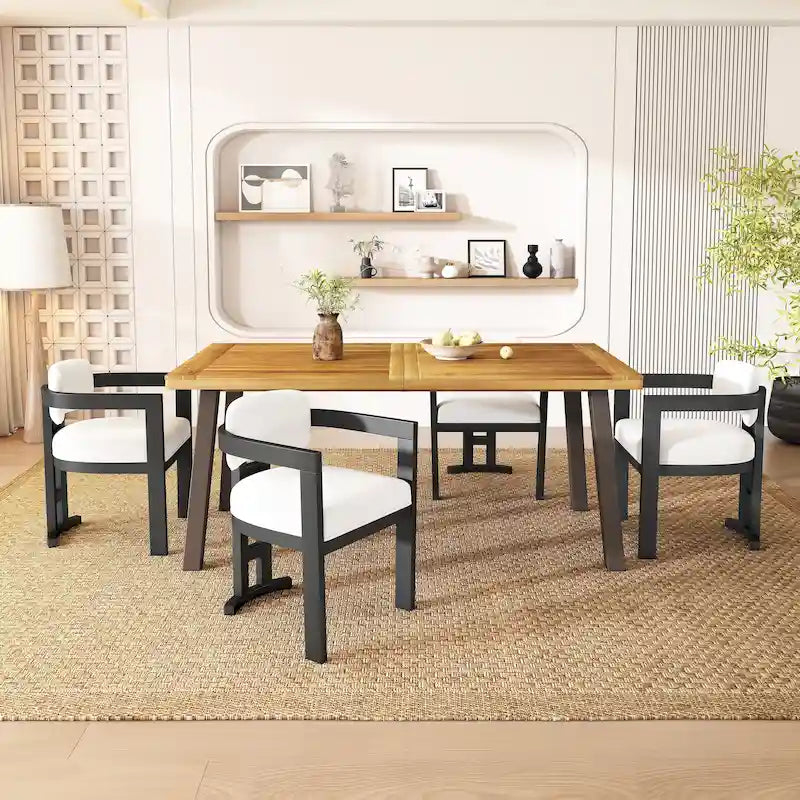 Christopher Knight Home - Chaises de salle à manger Evelyn en bois d'hévéa rembourrées (ensemble de 4)