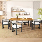 Christopher Knight Home - Chaises de salle à manger Evelyn en bois d'hévéa rembourrées (ensemble de 4)