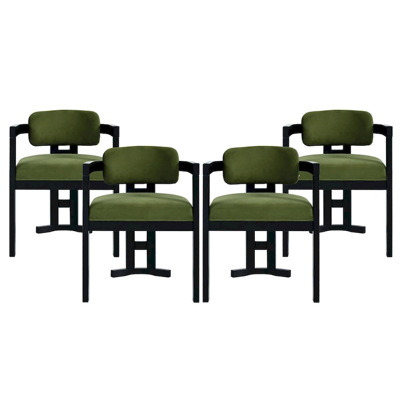 Christopher Knight Home - Chaises de salle à manger Evelyn en bois d'hévéa rembourrées (ensemble de 4)