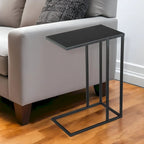 Table d'appoint abstraite en fer noir HomeRoots 24 - 43,2 cm x 60 cm x 28 cm