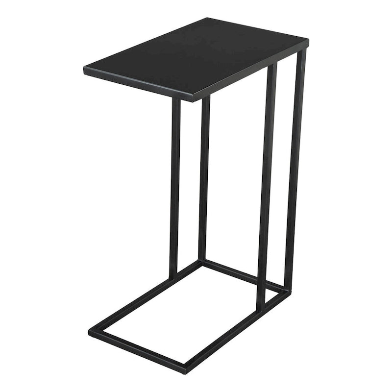 Table d'appoint abstraite en fer noir HomeRoots 24 - 43,2 cm x 60 cm x 28 cm