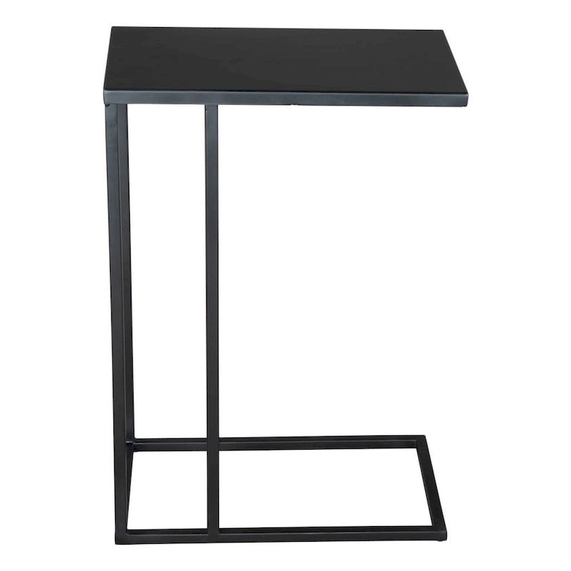 Table d'appoint abstraite en fer noir HomeRoots 24 - 43,2 cm x 60 cm x 28 cm