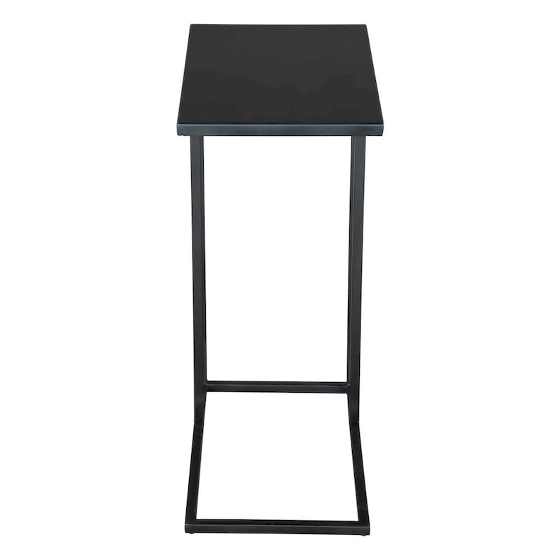 Table d'appoint abstraite en fer noir HomeRoots 24 - 43,2 cm x 60 cm x 28 cm