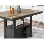 Table de bar rectangulaire marron/noir Signature Design by Ashley Wildenauer - 60 po L x 38 po P x 36 po H