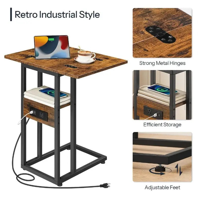 Table d'appoint pliable - 15,4 cm (P) x 10,2 cm (L) x 25,2 cm (H)