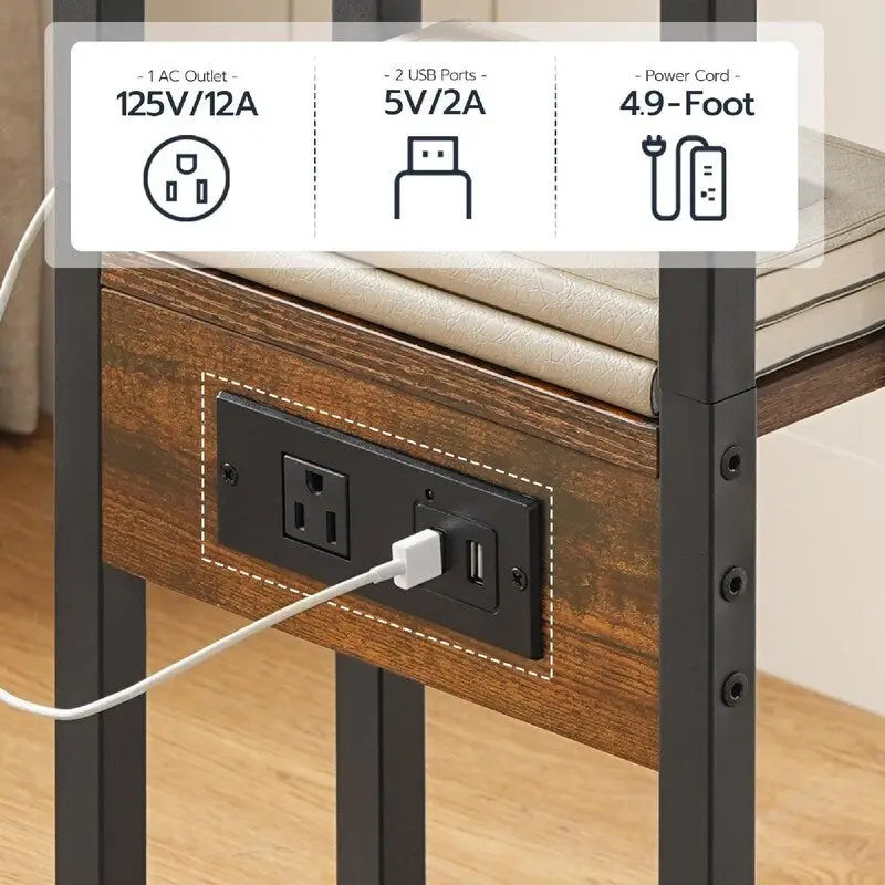 Table d'appoint pliable - 15,4 cm (P) x 10,2 cm (L) x 25,2 cm (H)