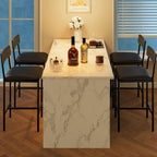 Ensemble de 4 tabourets de bar, tabourets de bar de cuisine avec repose-pieds