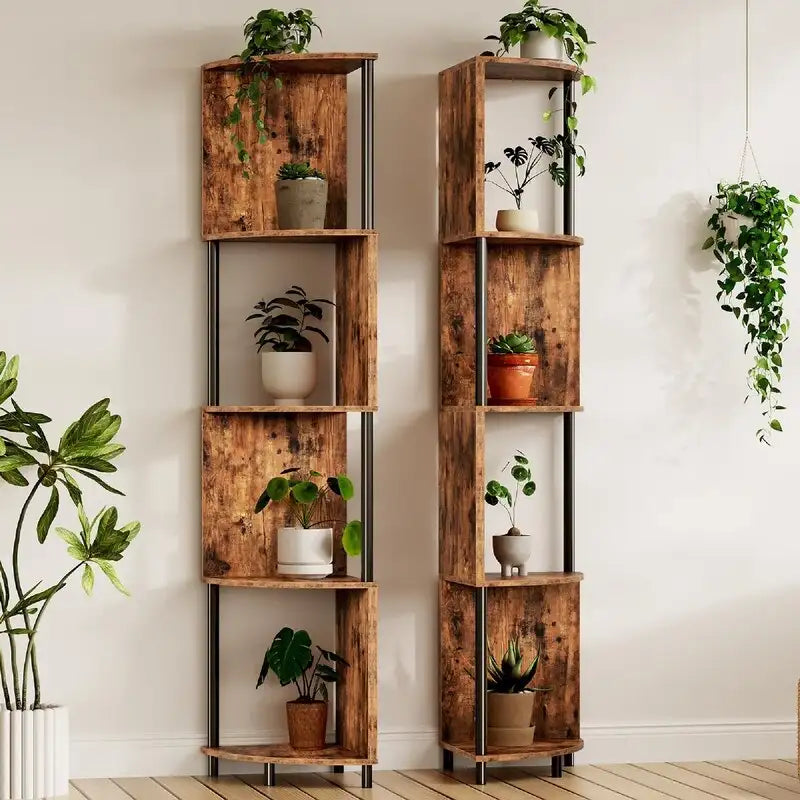 Étagère d'angle - 11,8 cm (P) x 11,8 cm (L) x 58,2 cm (H)