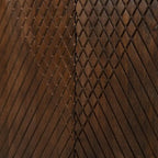 Meuble d'appoint rustique en bois, design cannelé, étagère réglable, rangement