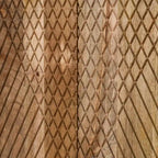 Meuble d'appoint rustique en bois, design cannelé, étagère réglable, rangement