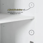 Buffet à 4 portes sans poignées pour salle à manger, salon