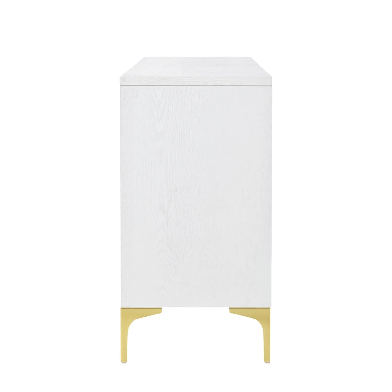 Buffet à 4 portes sans poignées pour salle à manger, salon