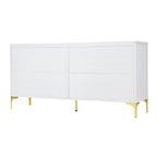 Buffet à 4 portes sans poignées pour salle à manger, salon