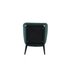 Ensemble de 2 chaises de salle à manger rembourrées en PU, chaises modernes à dossier plein avec pieds en métal noir